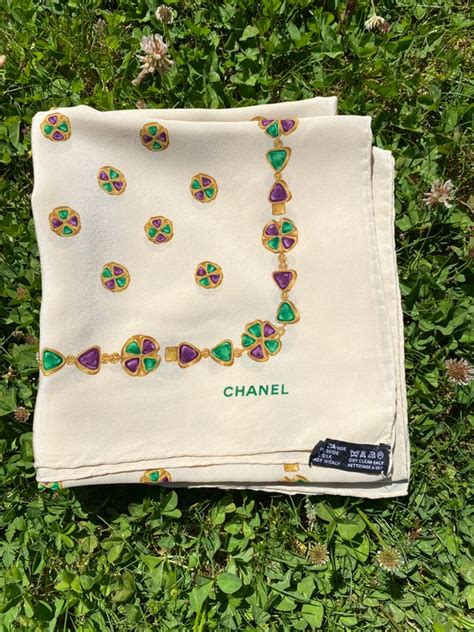 foulards chanel|authentic chanel scarf.